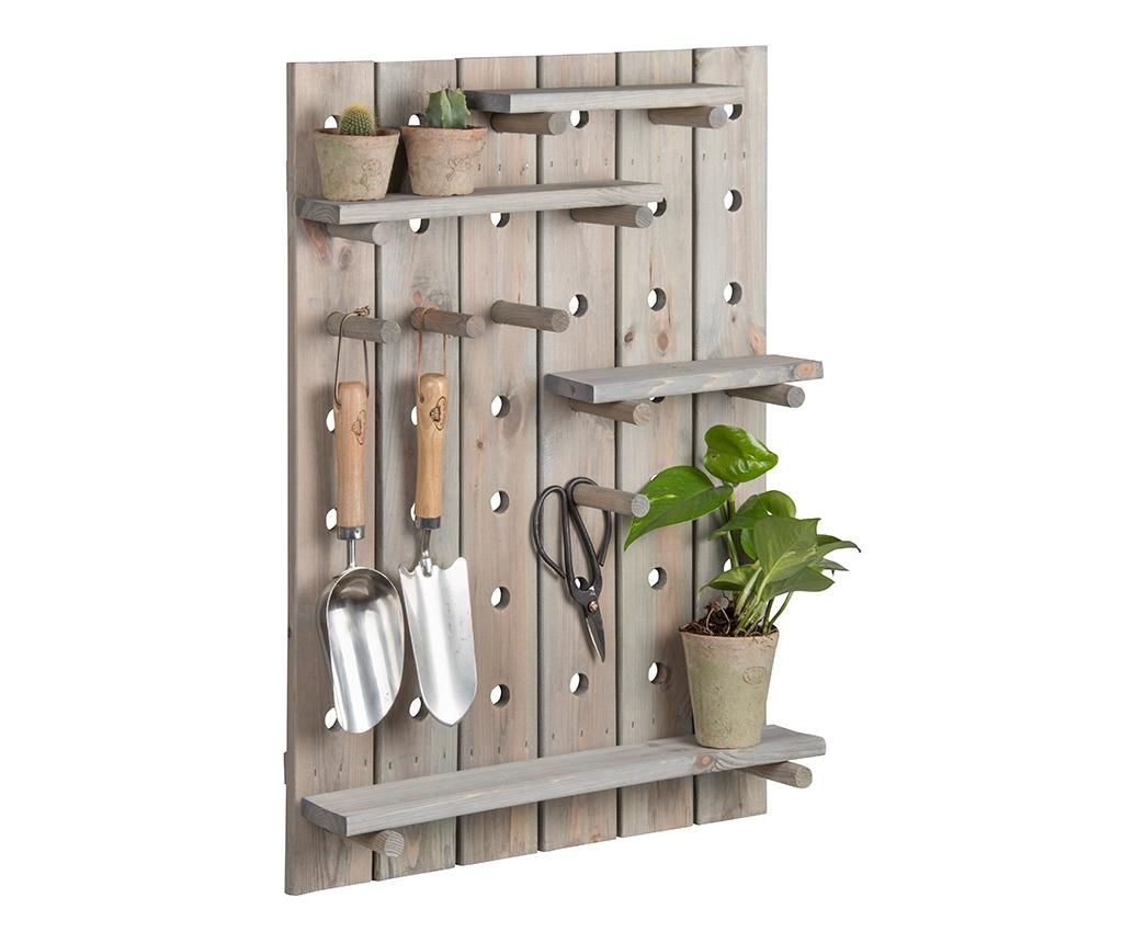 Suport de perete pentru accesorii de gradinarit Pepper - Esschert Design, Gri & Argintiu de la Esschert Design